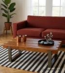 SOLID RECLAIMED TEAK WOOD & IRON COFFEE TABLE - FANTASTIC!