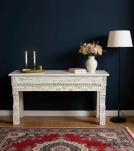 HAND CARVED SOLID WOOD CONSOLE