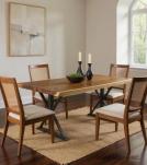 LIVE EDGE SOLID SUAR WOOD TABLE W/ METAL BASE