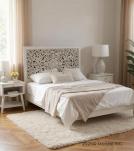 WOODEN PAINTED CARVED BED