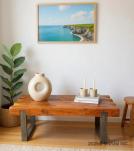 SOLID RECLAIMED TEAK WOOD & IRON COFFEE TABLE - INCREDIBLE!!