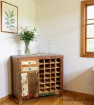 SOLID RECLAIMED TEAK WOOD WINE BAR
