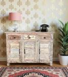 RECLAIMED TEAK 3 DRAWER / 3 DOOR SIDEBOARD / CABINET