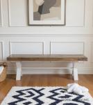 SOLID WOOD & IRON BENCH