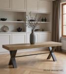 DECORATIVE WOOD & METAL BENCH