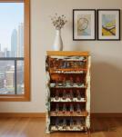 SOLID RECLAIMED TEAK WOOD WINE BAR W/ DRAWER & TRAY