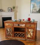 SOLID RECLAIMED TEAK WOOD WINE BAR SIDEBOARD 