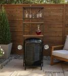 SOLID IRON & WOOD TRACTOR BAR COUNTER + SHELF