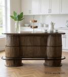 SOLID WOOD DOUBLE BARREL BAR