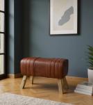GENUINE LEATHER STOOL BENCH
