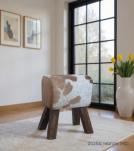 GENUINE LEATHER STOOL BENCH