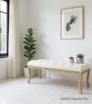 CLOTH TUFTED UPHOLSTERED BENCH