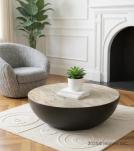 SOLID WOOD & IRON COFFEE TABLE