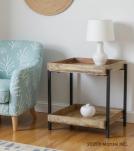 SOLID WOOD & IRON END TABLE
