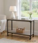 SOLID WOOD & IRON CONSOLE TABLE