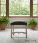 LEATHER & SOLID WOOD STOOL / DINING CHAIR