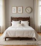 HAND CARVED SOLID WOOD QUEEN BED