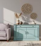 SOLID WOOD 2 DOOR & 1 DRAWER CABINET
