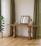 SOLID WOOD PEDESTAL CONSOLE / SOFA TABLE