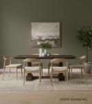 SOLID WOOD PEDESTAL DINING TABLE