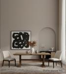 SOLID WOOD X BASE TRESTLE DINING TABLE W/ EXTENSIONS
