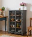 SOLID WOOD & IRON LIQUOR WINE CABINET