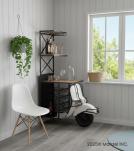 SOLID WOOD & IRON SCOOTER WINE RACK