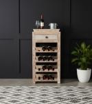 SOLID RECLAIMED TEAK WOOD WINE BAR W/ DRAWER & TRAY