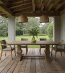 SOLID WOOD PEDESTAL DINING TABLE