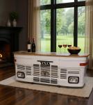 SOLID IRON & RECLAIMED WOOD BUS BAR W/ WORK