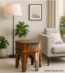 SOLID RECLAIMED TEAK WOOD END TABLE / NIGHTSTAND