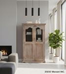 SOLID RECLAIMED TEAK WOOD & GLASS CABINET