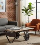 RECLAIMED & REPURPOSED IRON & WOOD COFFEE TABLE CART