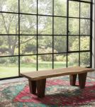 RUSTIC SOLID WOOD BENCH 