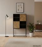 ABSTRACT METAL & WOOD BOOKSHELF 