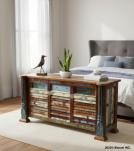 SOLID RECLAIMED TEAK WOOD DESK 2/ DRAWERS & DOORS