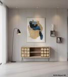 ABSTRACT WOOD & METAL CONSOLE
