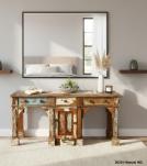 SOLID RECLAIMED TEAK WOOD COUNTER HEIGHT WORK + STUDY STATION