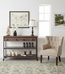 SOLID RECLAIMED TEAK WOOD & IRON 2 DRAWERS CONSOLE