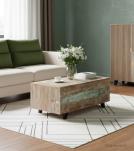 SOLID RECLAIMED TEAK  WOOD STORAGE TRUNK COFFEE TABLE 
