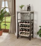 SOLID WOOD & IRON BAR CABINET