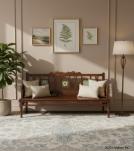 SOLID TEAK WOOD EMBELLISHED BENCH