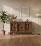 CARVED WOODEN SIDEBOARD