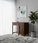 SOLID RECLAIMED TEAK DESK W/ DRAWER & DOOR