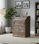 SOLID WOOD 4 DRAWER PULL DOWN FRONT WRITING DESK