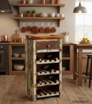 SOLID RECLAIMED TEAK WOOD WINE BAR W/ DRAWER & TRAY