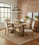 SOLID WOOD PEDESTAL DINING TABLE 