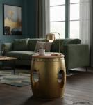 SOLID WOOD & METAL END TABLE 