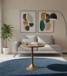 SOLID WOOD & IRON SIDE TABLE