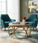 SOLID RECLAIMED TEAK WOOD & IRON COFFEE TABLE